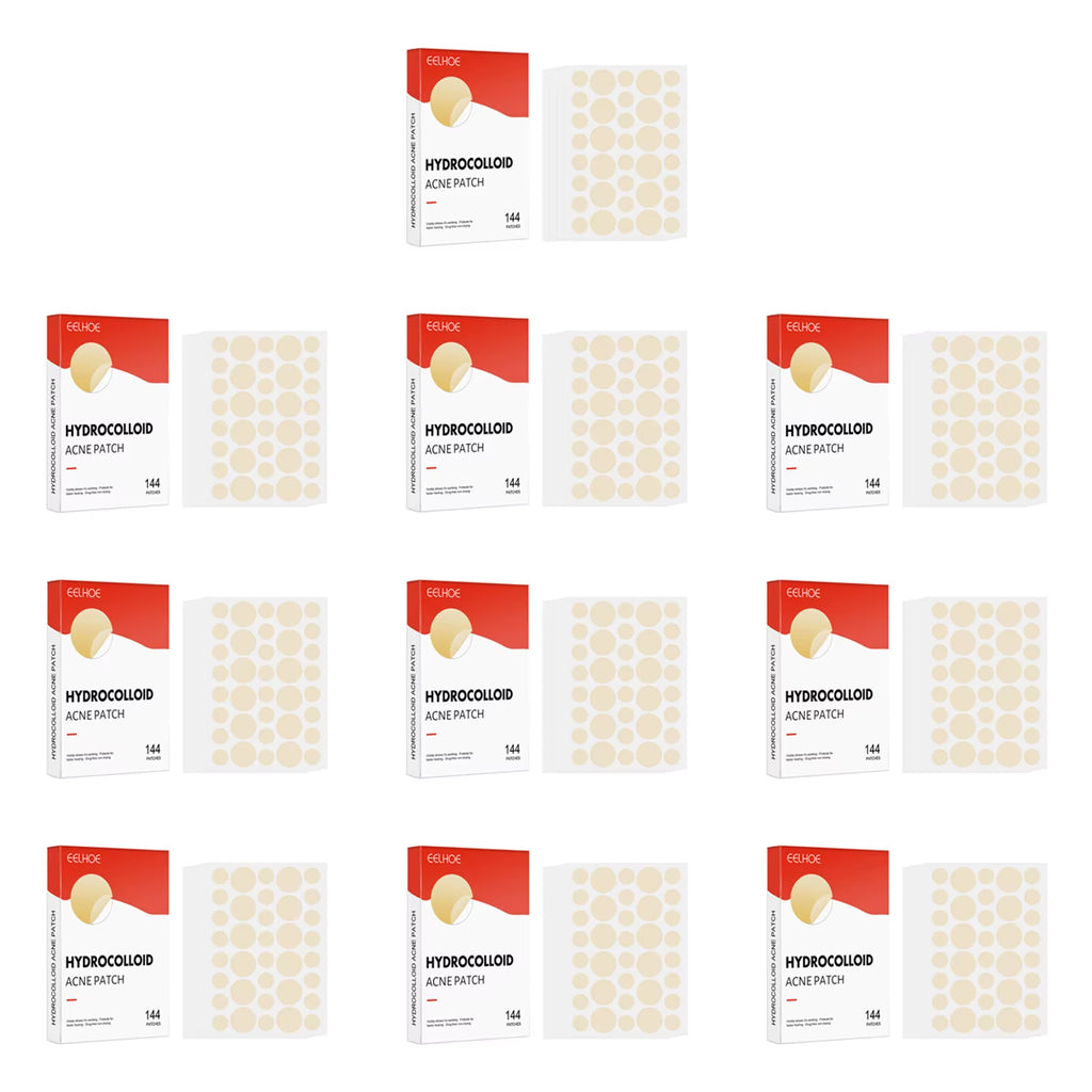 Hydrocolloid Acne Patches 2 Sizes Invisible Makeup-Friendly Pore Care Acne Pimple Patch Breathable for Comedones Treatment