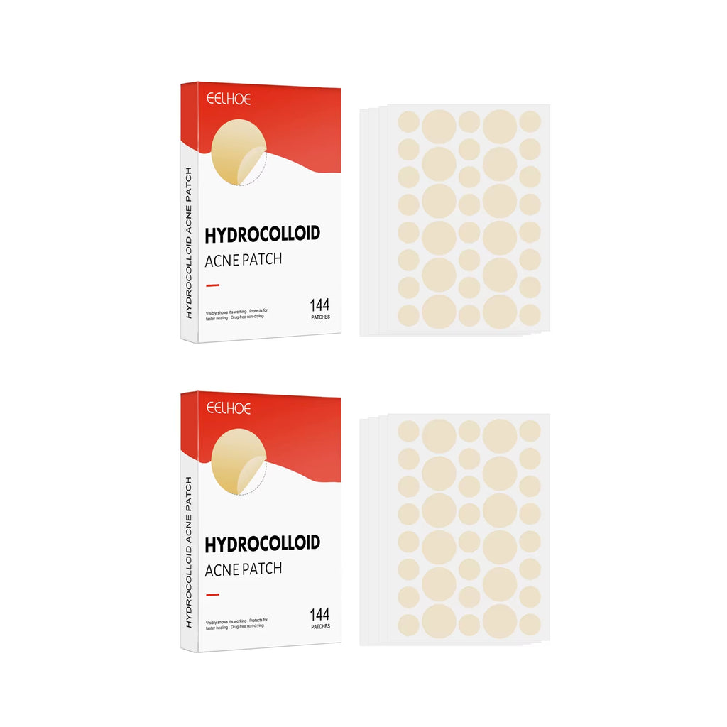 Hydrocolloid Acne Patches 2 Sizes Invisible Makeup-Friendly Pore Care Acne Pimple Patch Breathable for Comedones Treatment